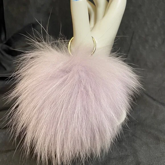 Lite Pink Fur Fox Keychain - Picture 1 of 2